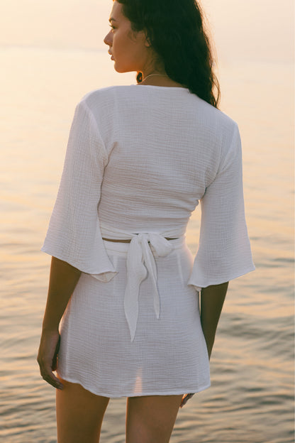 Sabrine Wrap Top
