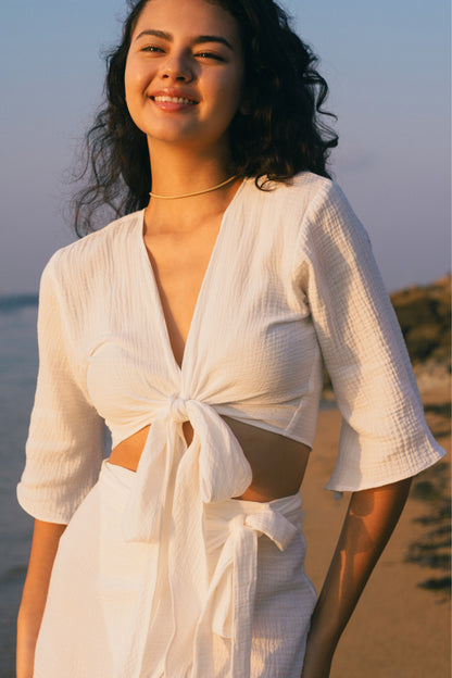 Sabrine Wrap Top
